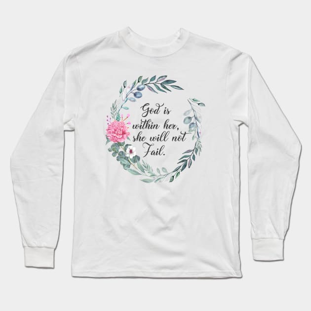 God is within her, she will not fail Long Sleeve T-Shirt by LatiendadeAryam